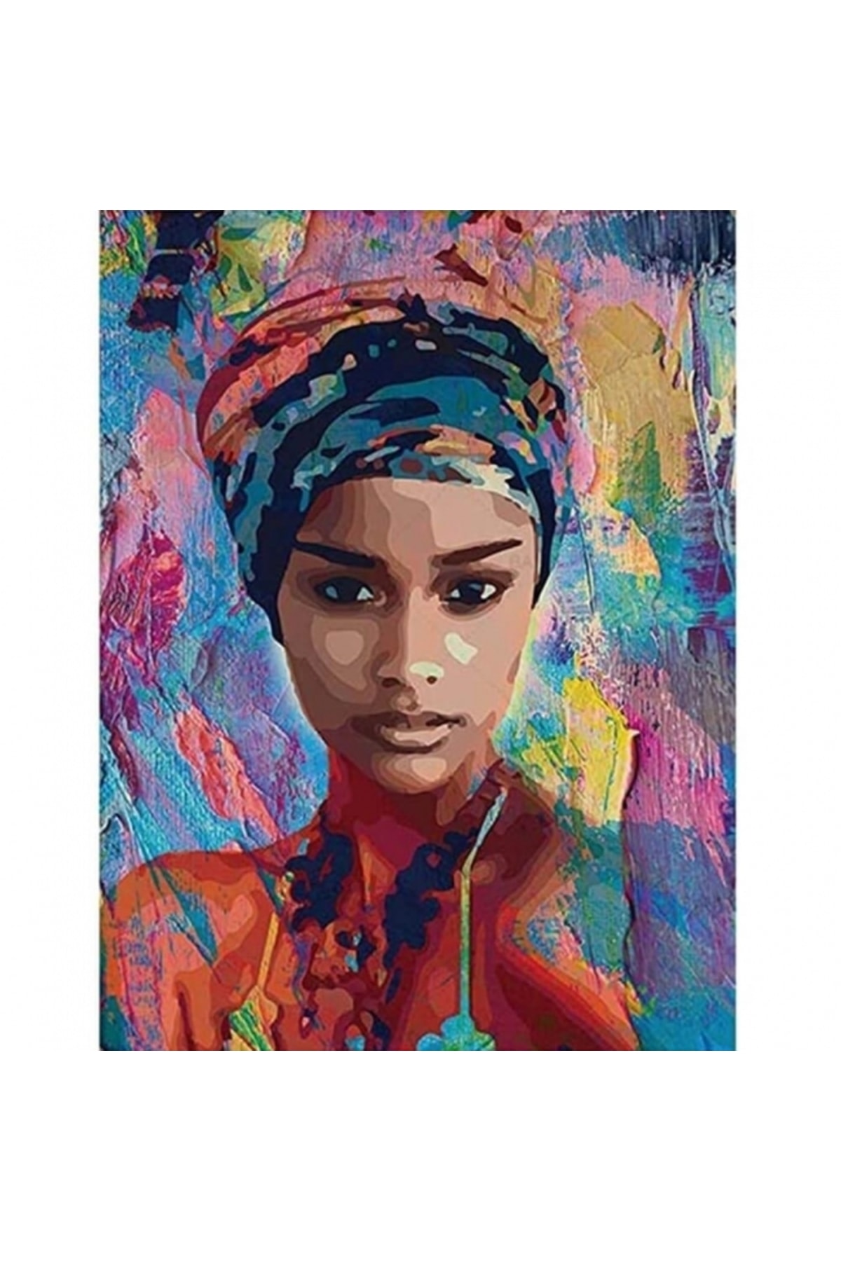 Sayılarla Boyama Seti Kasnaklı Afrikalı Kadın 7