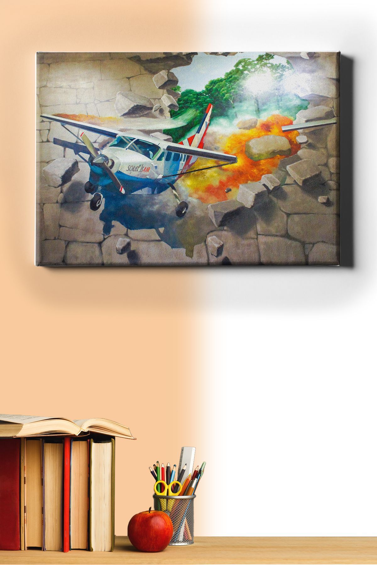 Sayılarla Boyama Seti Kasnaklı Düşen Uçak