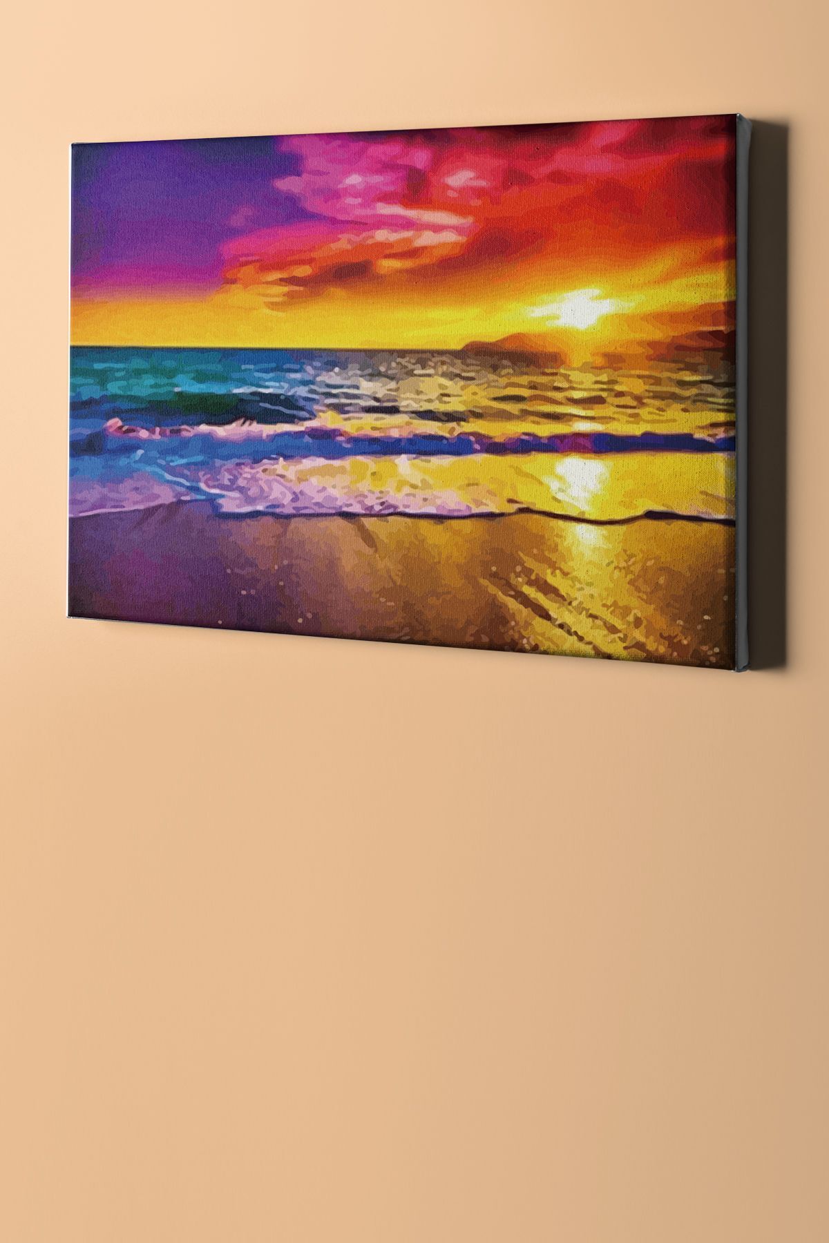 Sayılarla Boyama Seti Kasnaklı Dalgalar Ve Günbatımı - Görsel 2