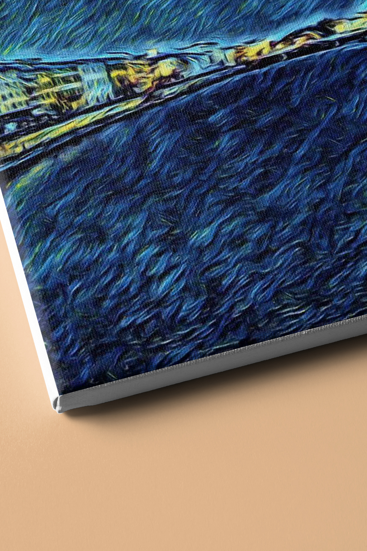 Sayılarla Boyama Seti Kasnaklı Mavi Gece Ve Nehir - Görsel 3