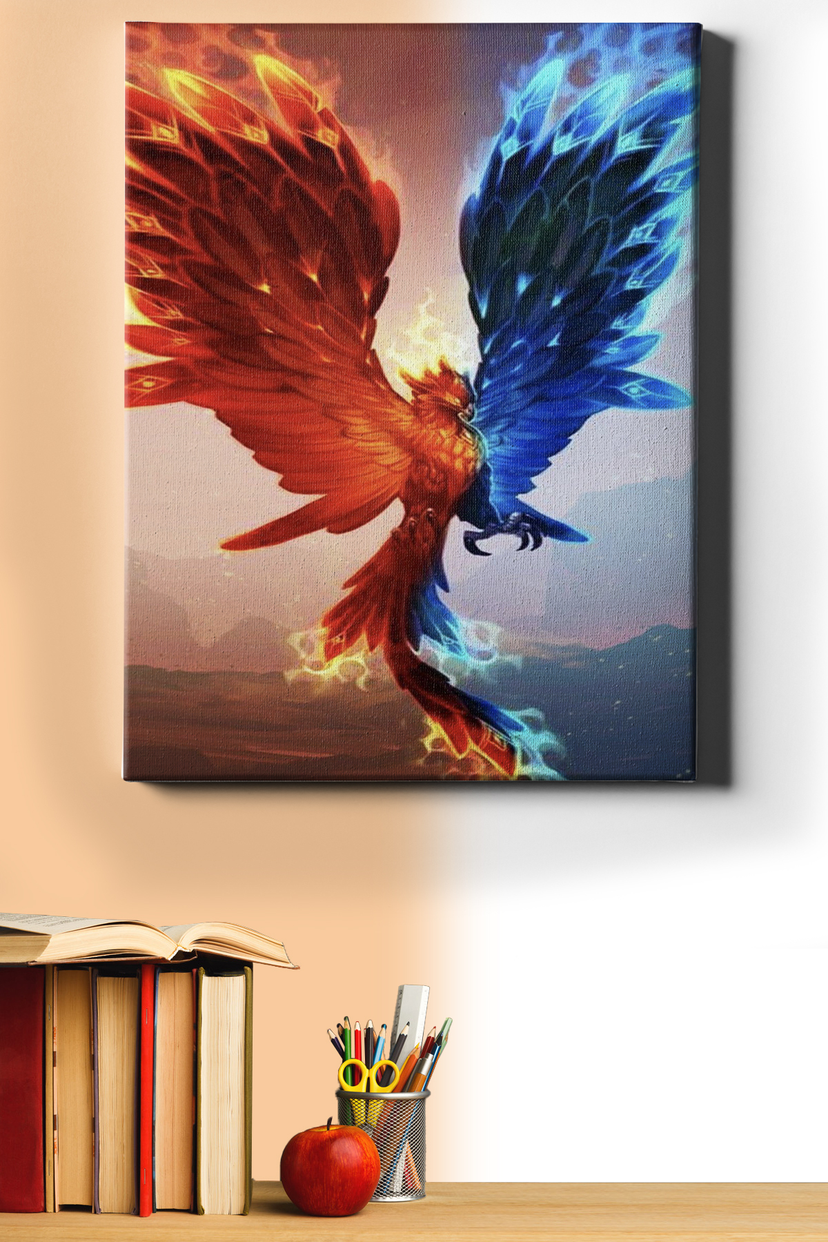 Sayılarla Boyama Seti Kasnaklı Ateş Ve Su