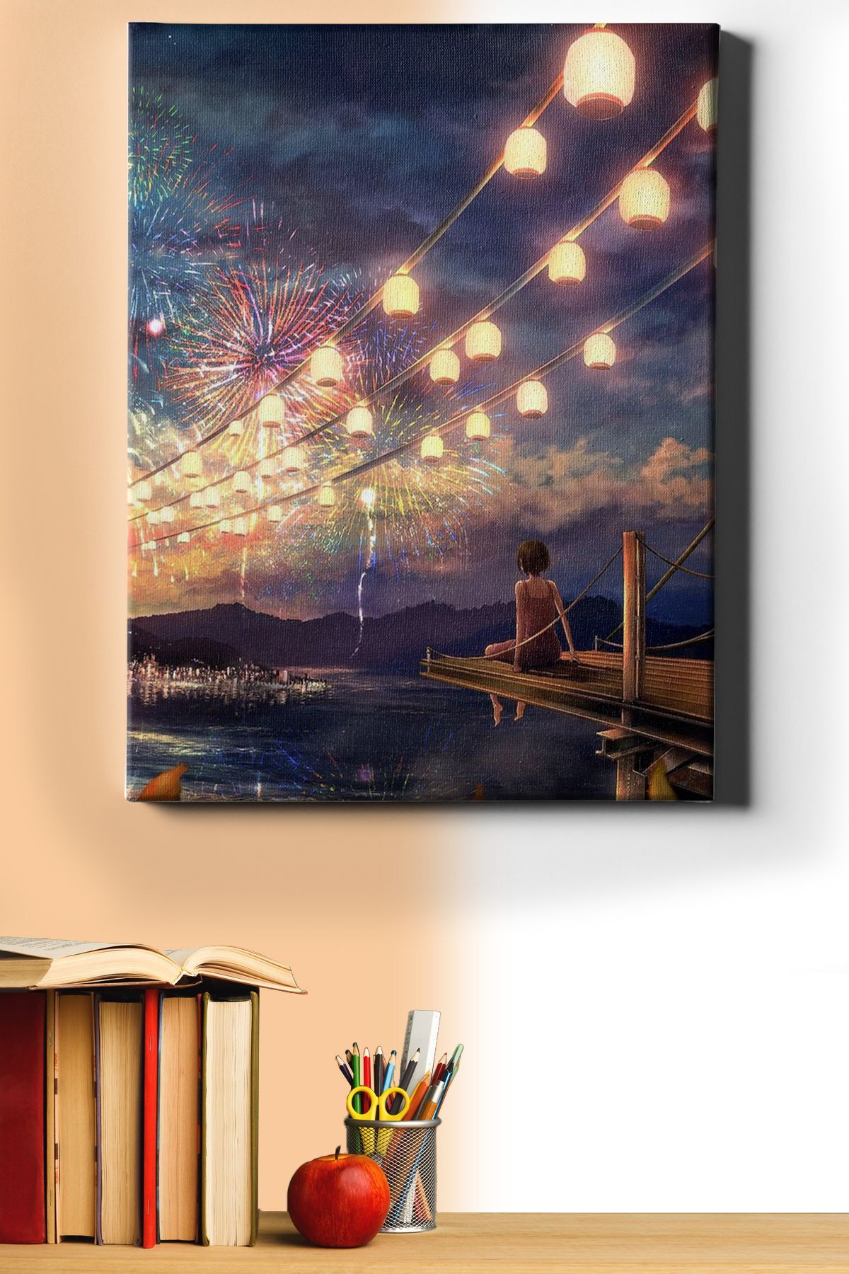 Sayılarla Boyama Seti Kasnaklı Işıklı Manzara