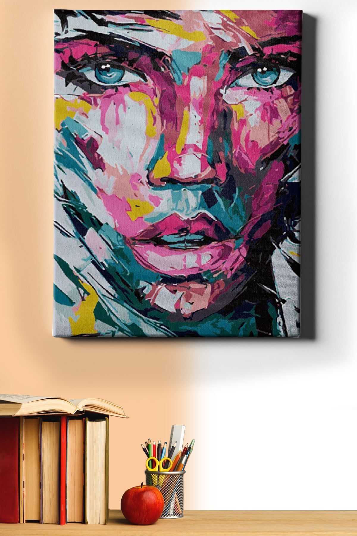 Sayılarla Boyama Seti Kasnaklı Renkli Yüz