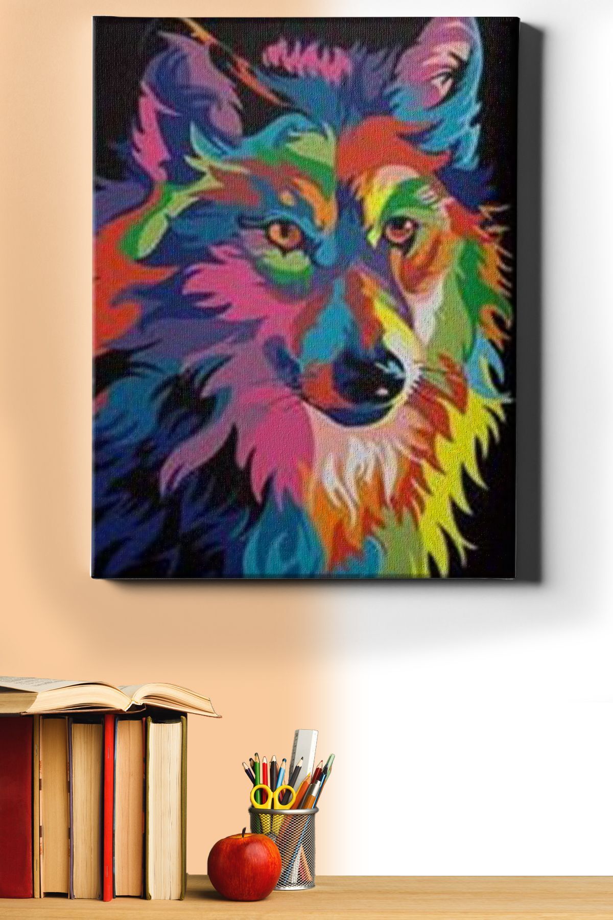 Sayılarla Boyama Seti Kasnaklı Kurt Renkli