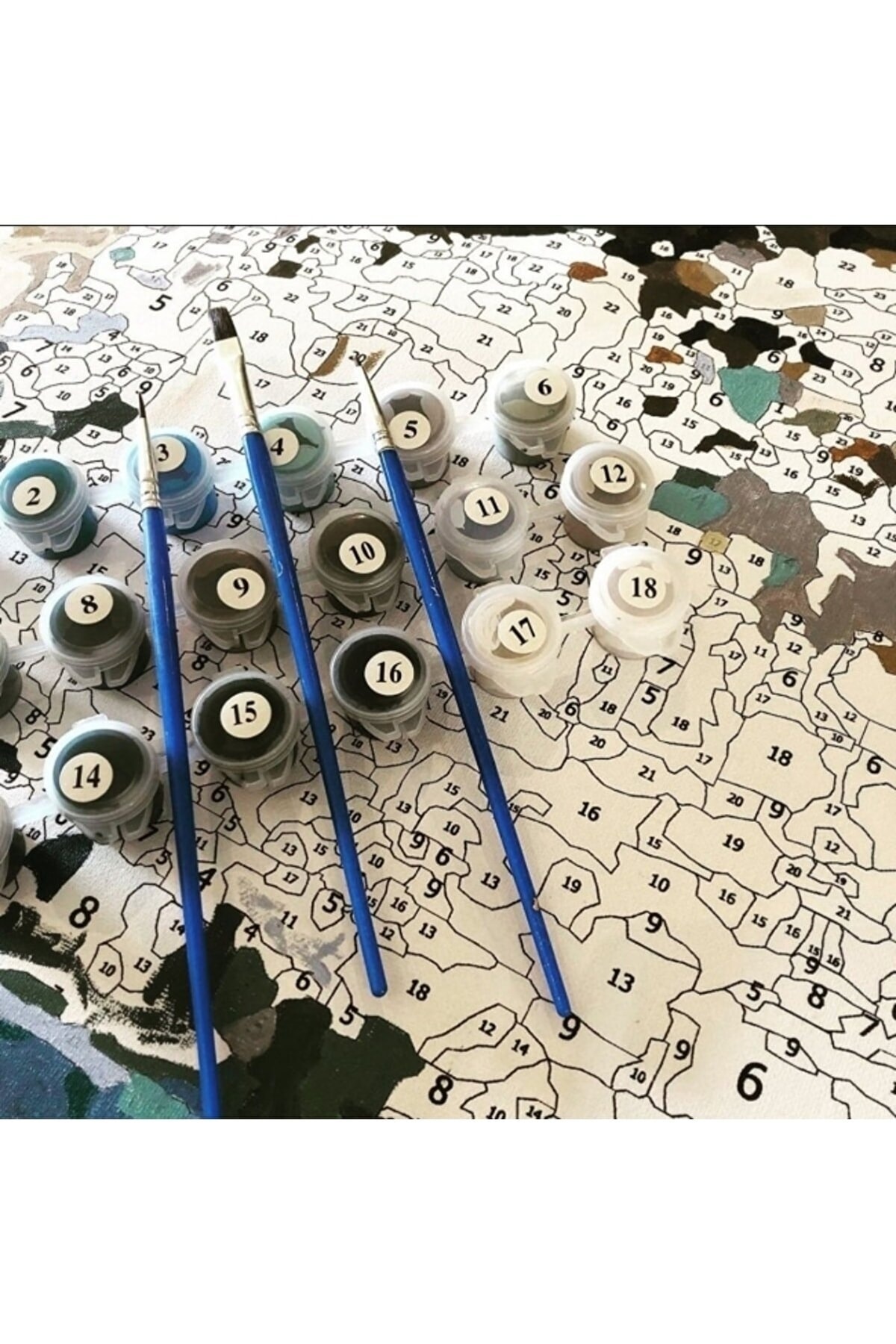 Sayılarla Boyama Seti Kasnaklı Afrikalı Kadın 2 - Görsel 4