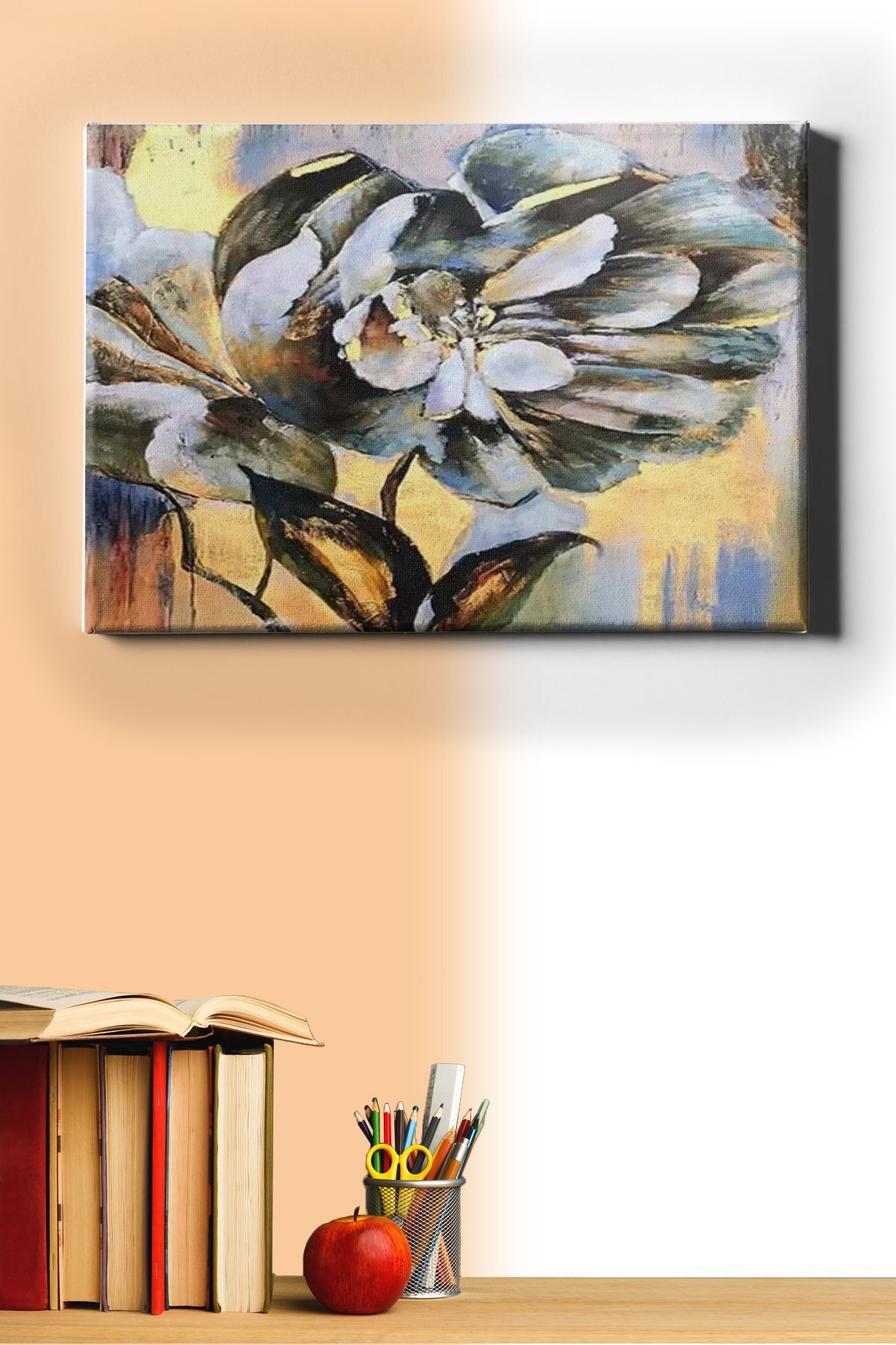 Sayılarla Boyama Seti Kasnaklı Beyaz Çiçek