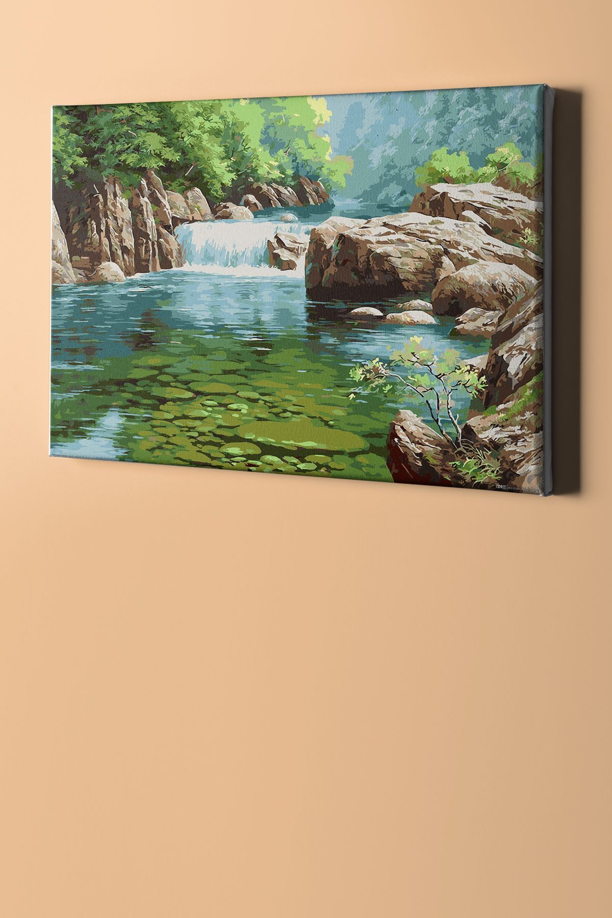 Sayılarla Boyama Seti Kasnaklı Nehirde Şelale - Görsel 2