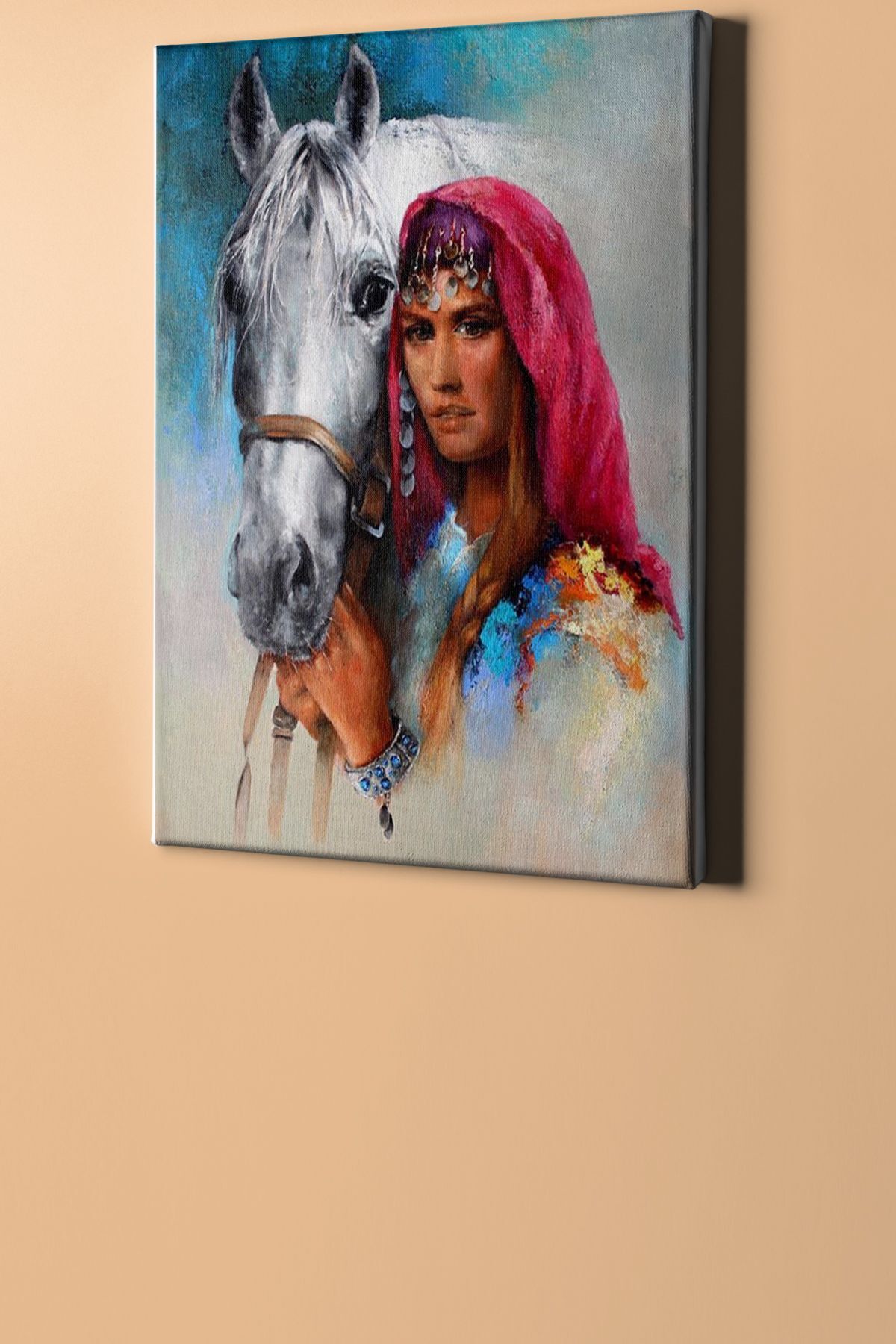 Sayılarla Boyama Seti Kasnaklı Köylü Güzeli - Görsel 2