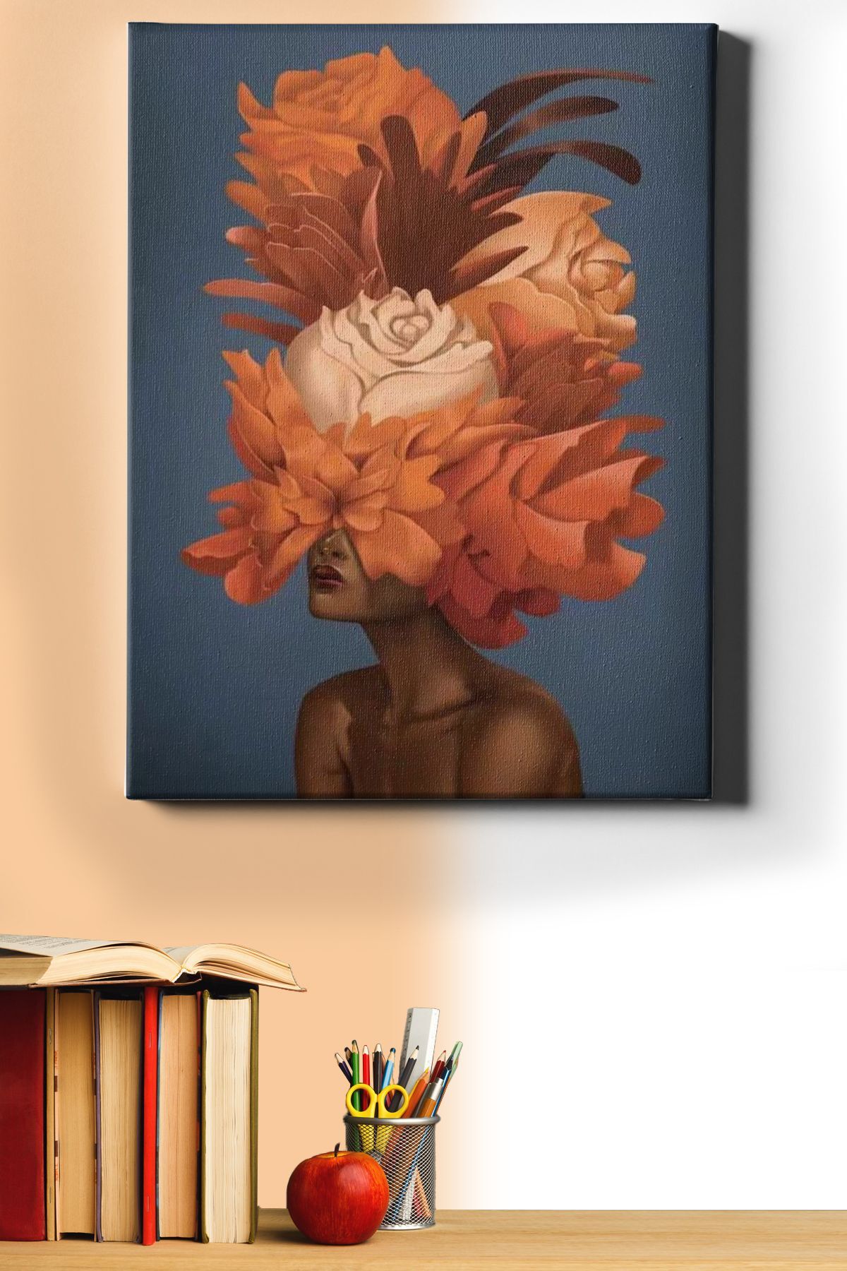 Sayılarla Boyama Seti Kasnaklı Çiçek Kadın