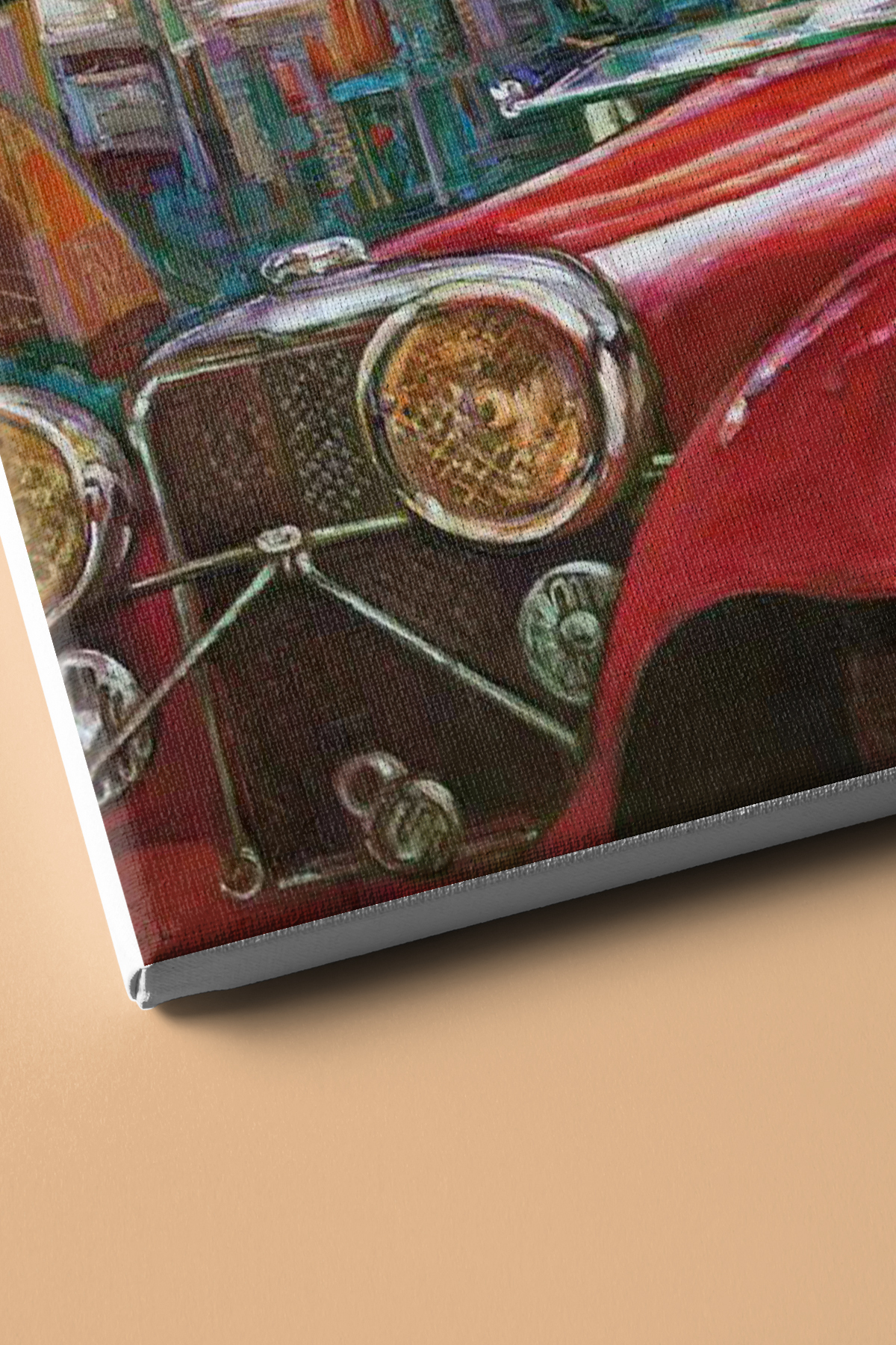 Sayılarla Boyama Seti Kasnaklı Kırmızı Arabal Ve Kadın - Görsel 3