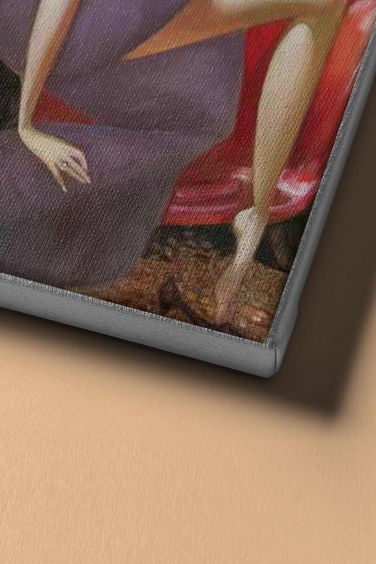 Sayılarla Boyama Seti Kasnaklı Kırmızı Arabal Ve Kadın - Görsel 4