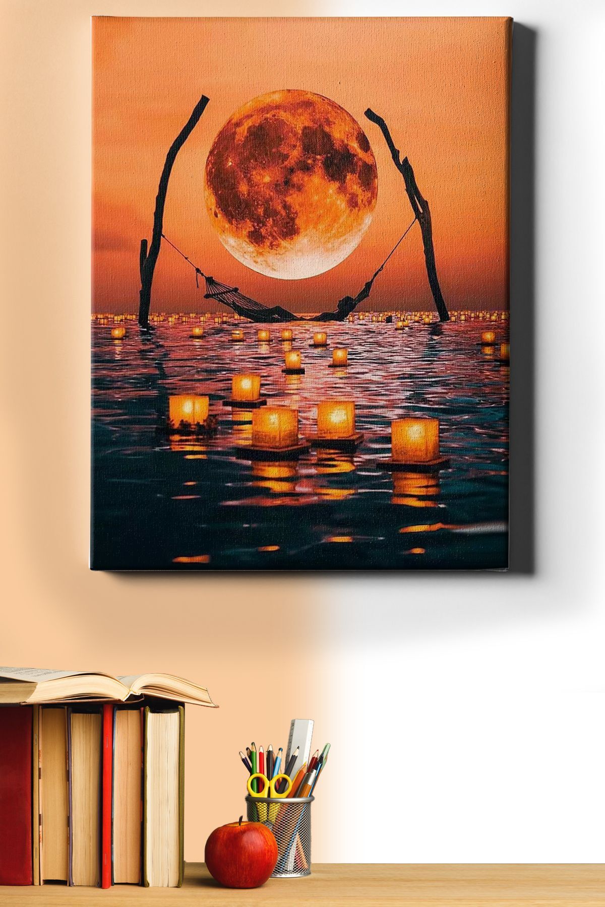 Sayılarla Boyama Seti Kasnaklı Ay Batarken