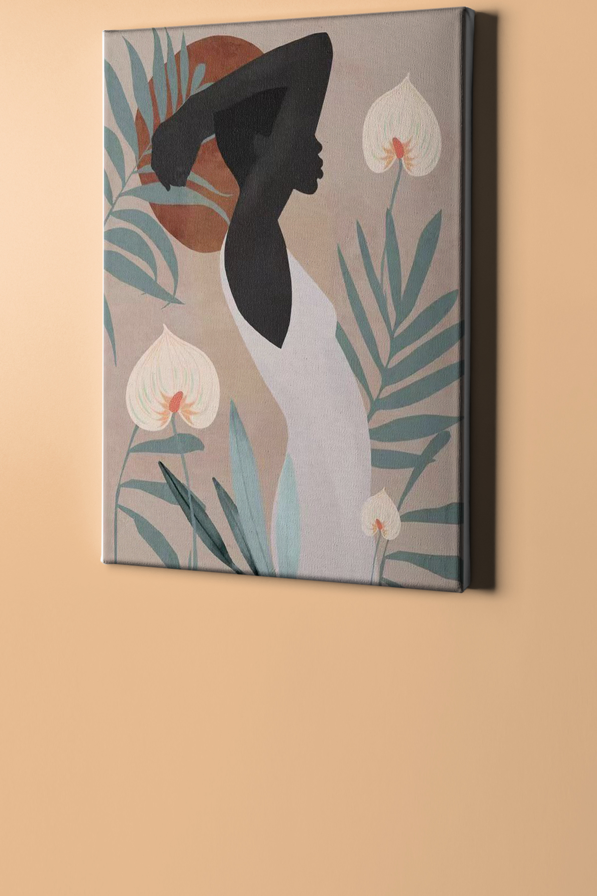 Sayılarla Boyama Seti Kasnaklı Afrikalı Kadın Ve Çiçek - Görsel 2