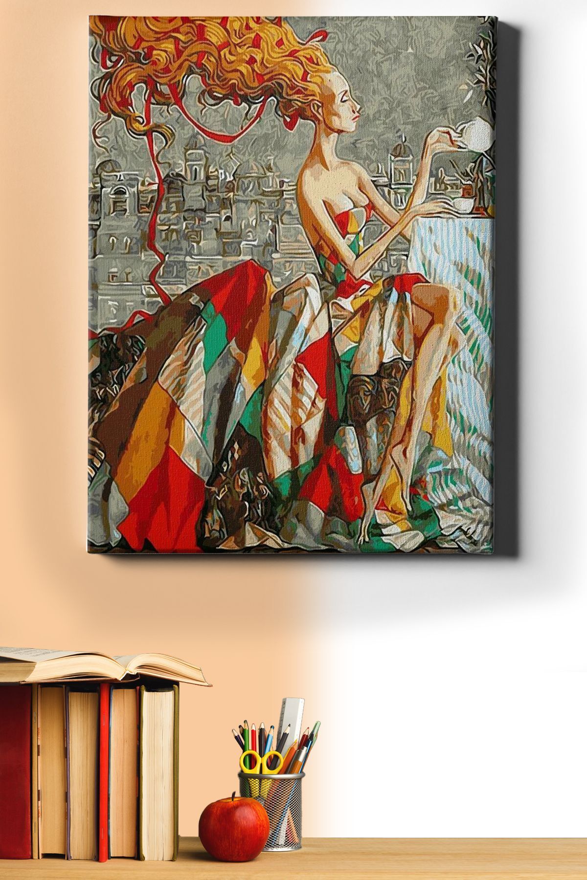 Sayılarla Boyama Seti Kasnaklı Rengrenk Elbise 2