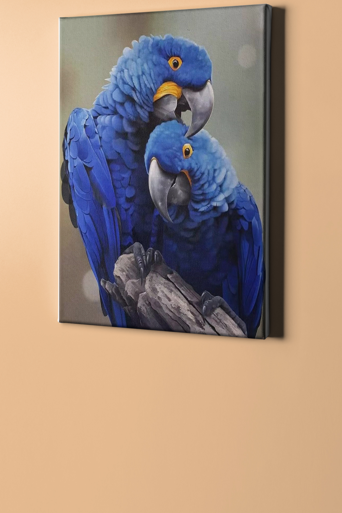 Sayılarla Boyama Seti Kasnaklı Orman Mavisi Papağanlar - Görsel 2