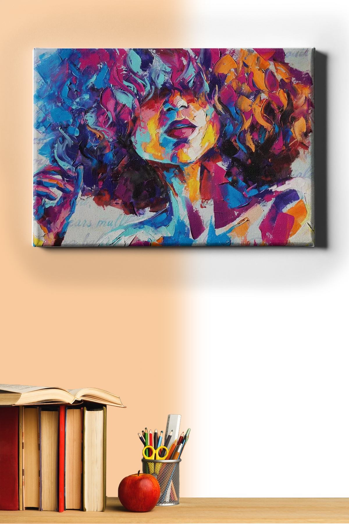 Sayılarla Boyama Seti Kasnaklı Kıvırcık Saçlı Kız