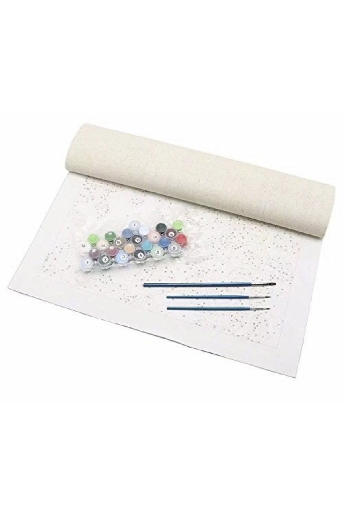 Sayılarla Boyama Seti Çerçevesiz Kadınlar Çiçektir 13 - Görsel 3