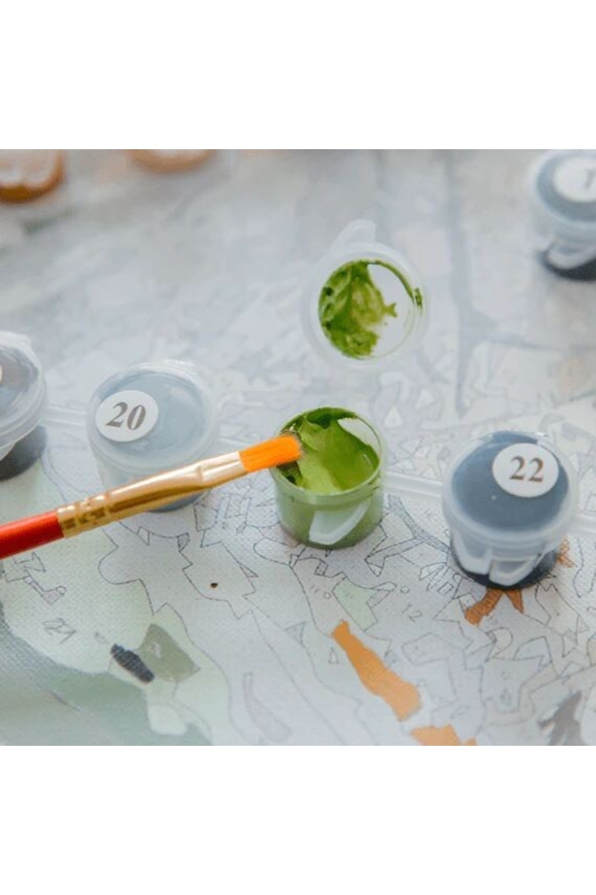 Sayılarla Boyama Seti Çerçevesiz Kadınlar Çiçektir 13 - Görsel 5