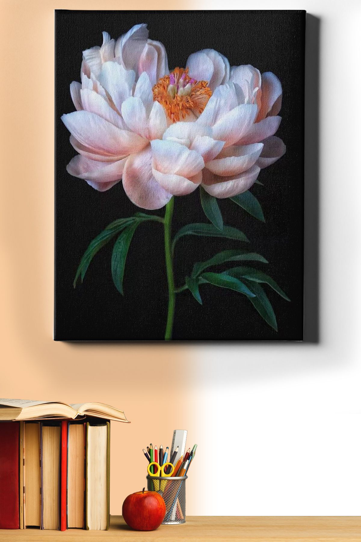 Sayılarla Boyama Seti Kasnaklı Beyaz Şakayık