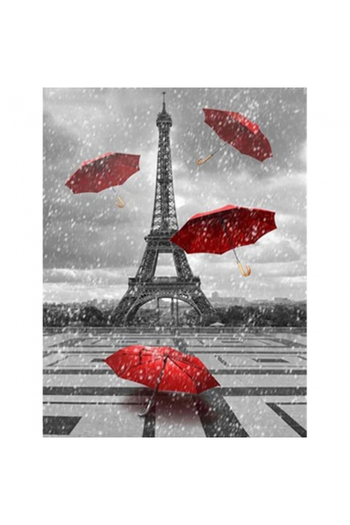 Sayılarla Boyama Seti Kasnaklı Eyfel Ve Uçuşan Şemsiyeler