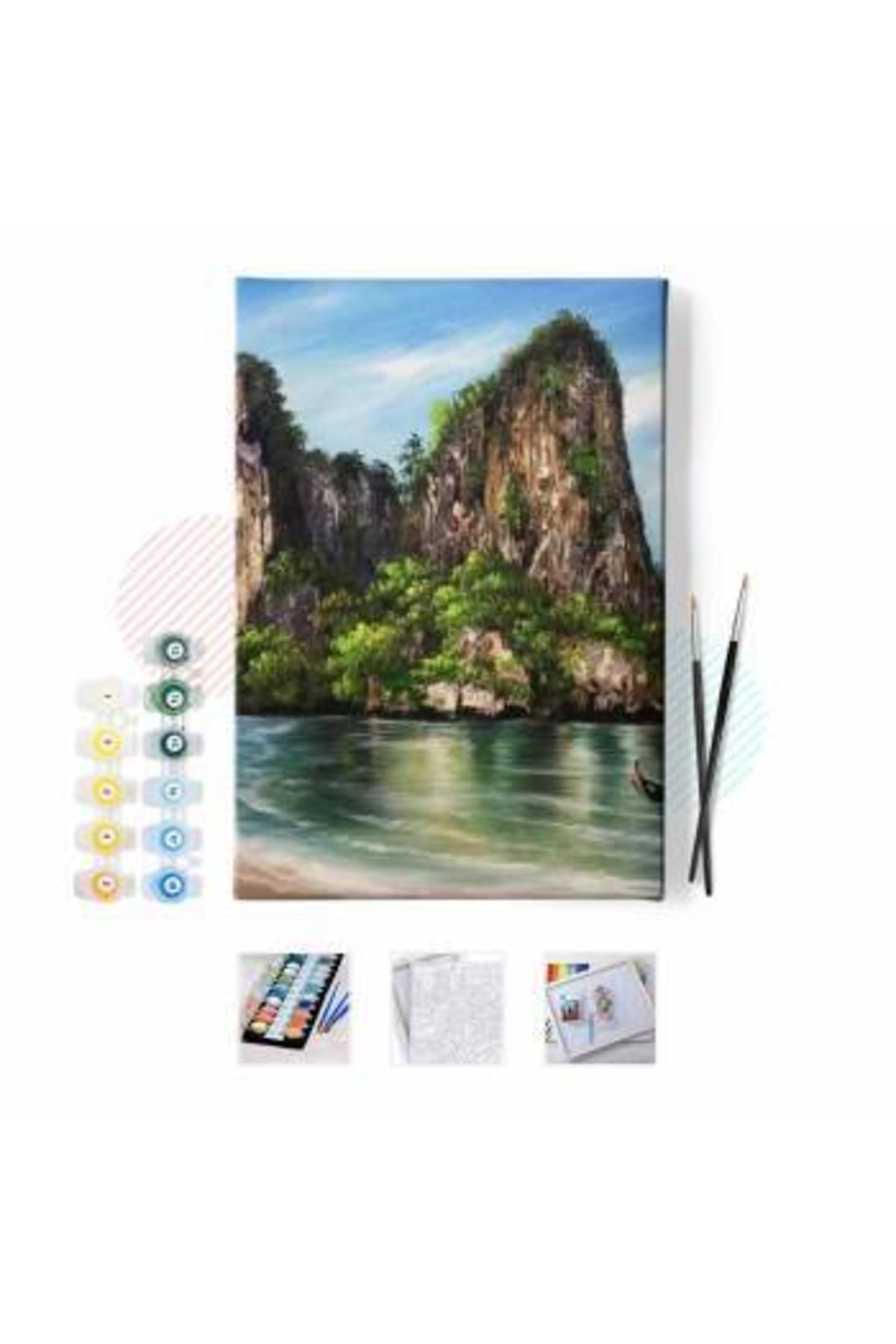 Sayılarla Boyama Seti Kasnaklı Adadaki Kayalıklar