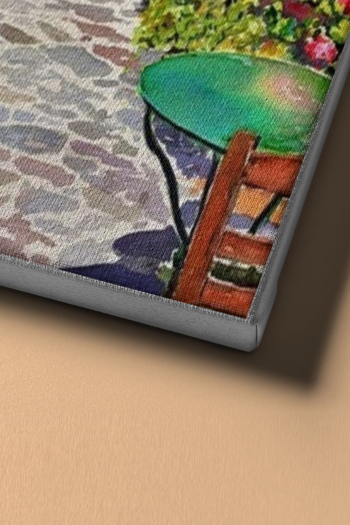 Sayılarla Boyama Seti Kasnaklı Çiçekli Sokak Manzarası - Görsel 4