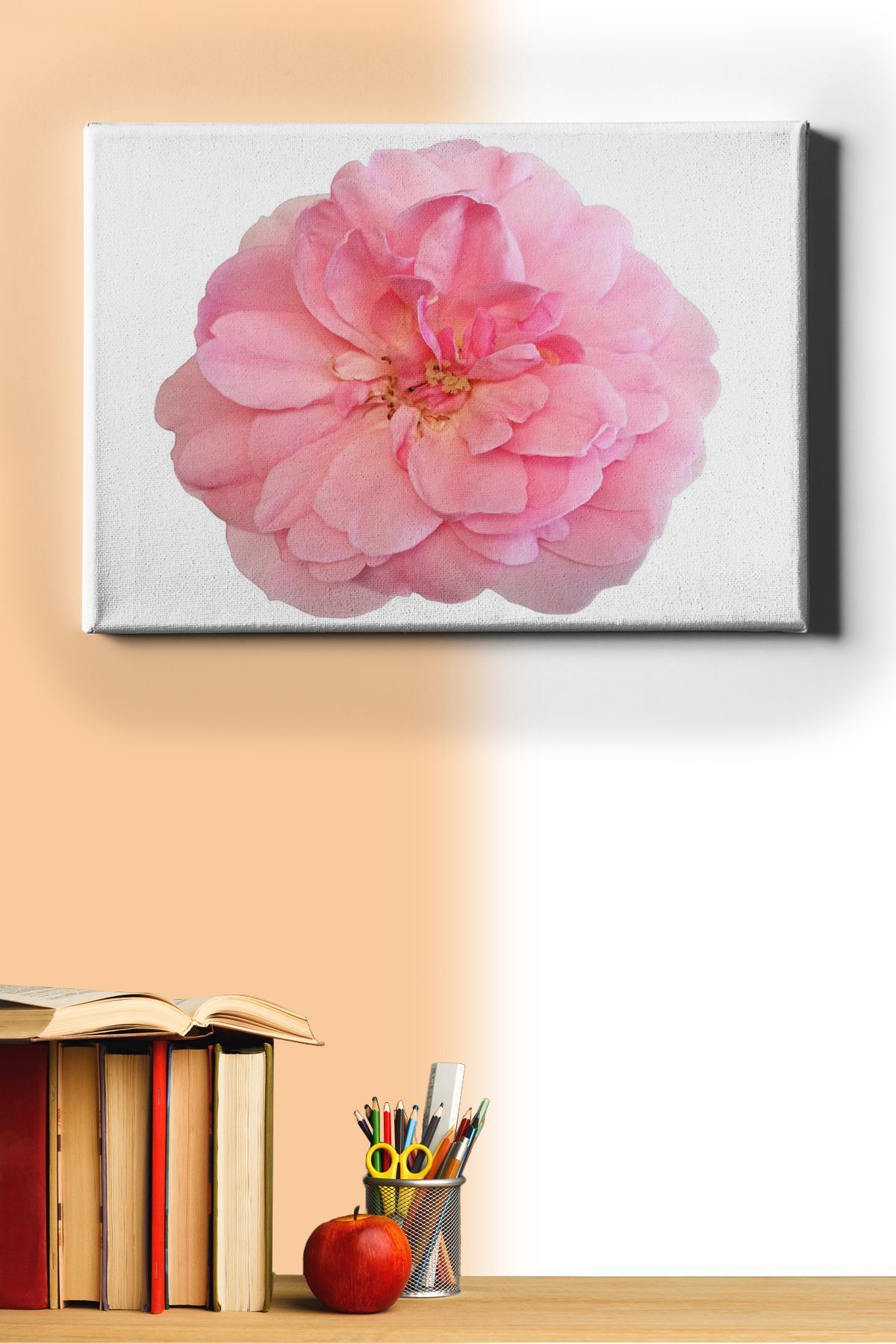 Sayılarla Boyama Seti Kasnaklı Pembe Gül