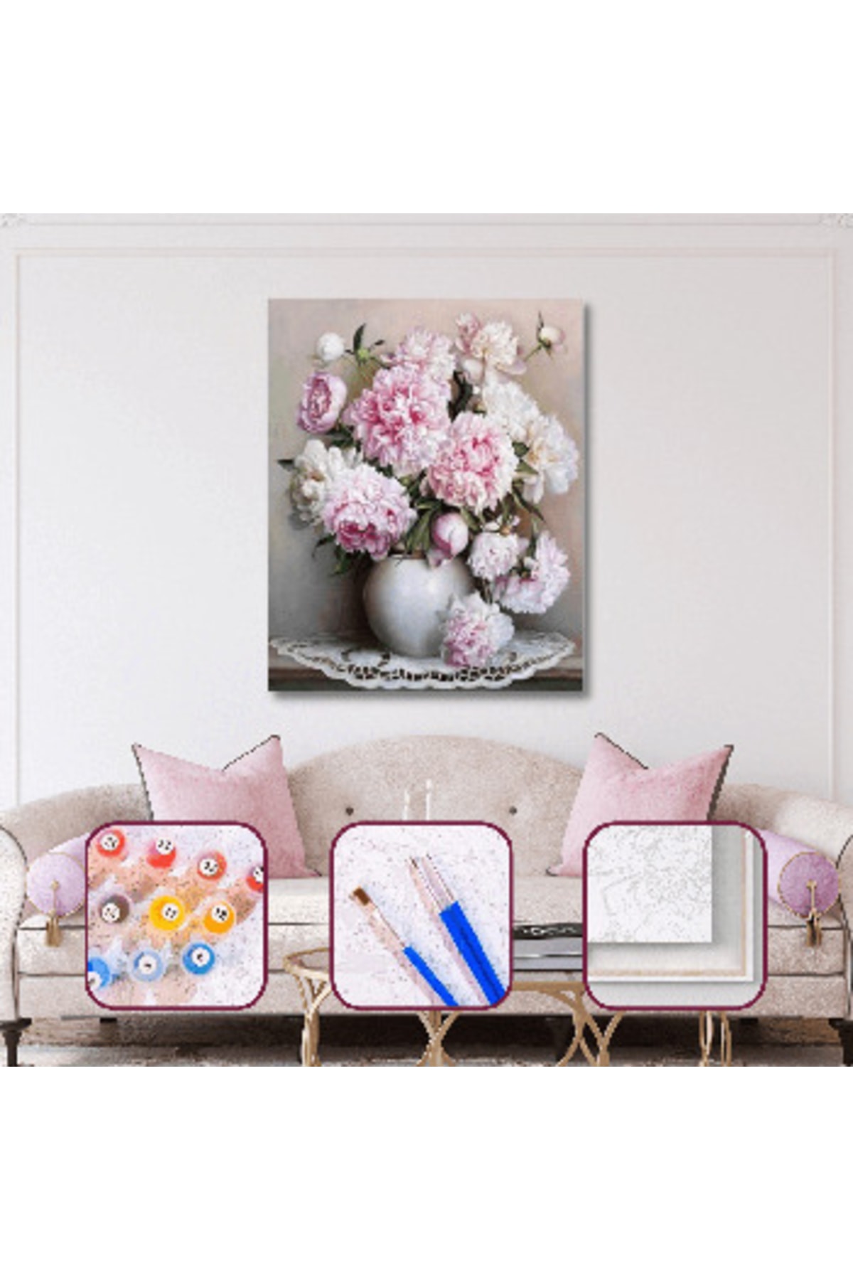 Sayılarla Boyama Seti Kasnaklı Şakayık - Görsel 2