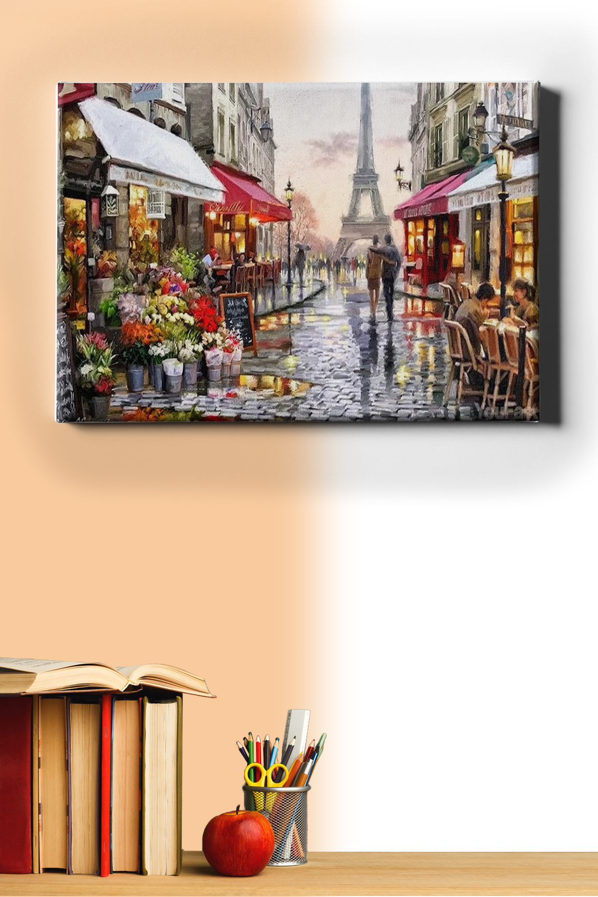 Sayılarla Boyama Seti Çerçeveli Kasnaklı Aşıklar Sokağı