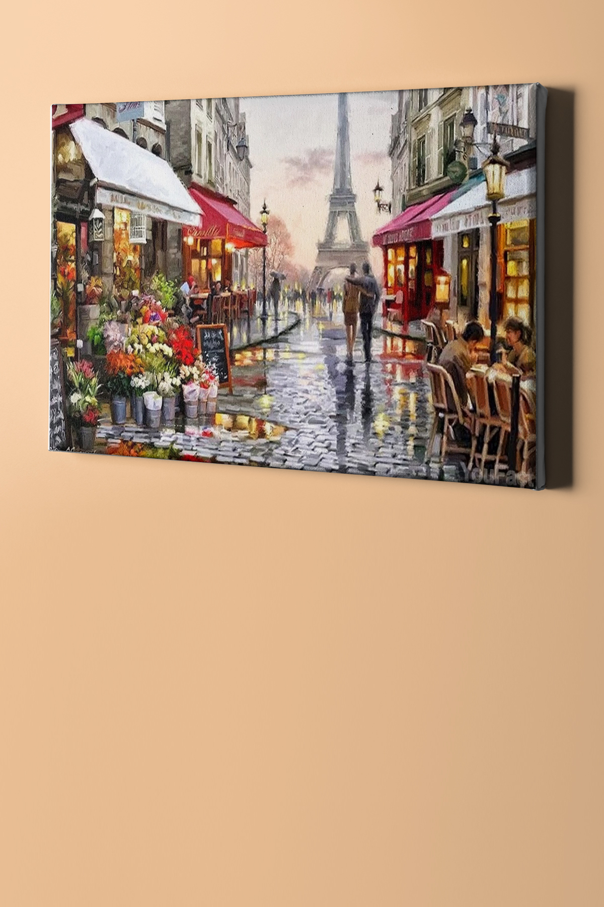 Sayılarla Boyama Seti Çerçeveli Kasnaklı Aşıklar Sokağı - Görsel 2