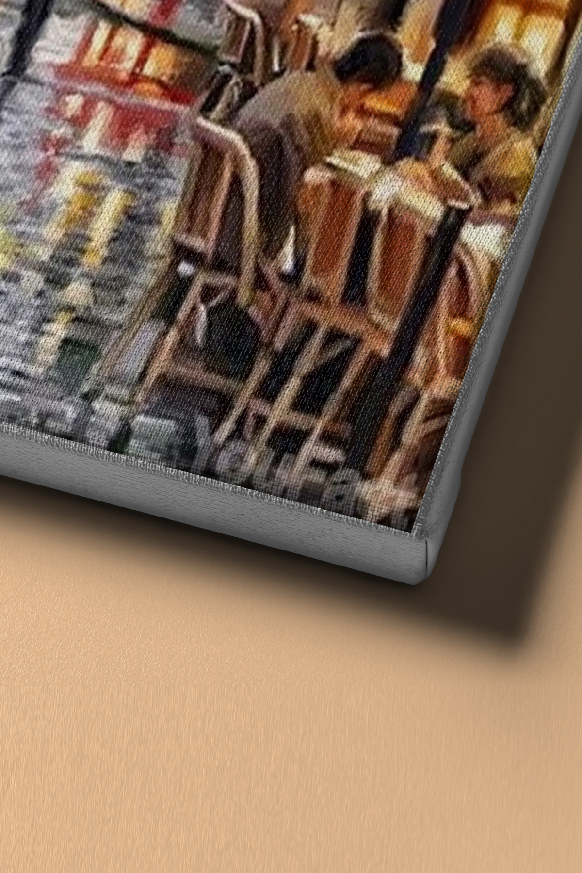 Sayılarla Boyama Seti Çerçeveli Kasnaklı Aşıklar Sokağı - Görsel 4