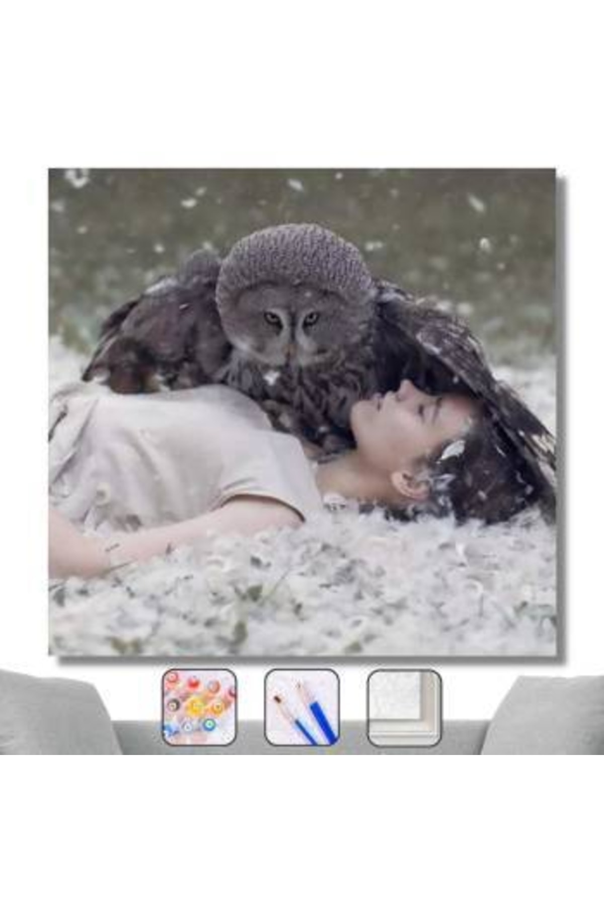 Sayılarla Boyama Seti Kasnaklı Baykuşun Kanatları