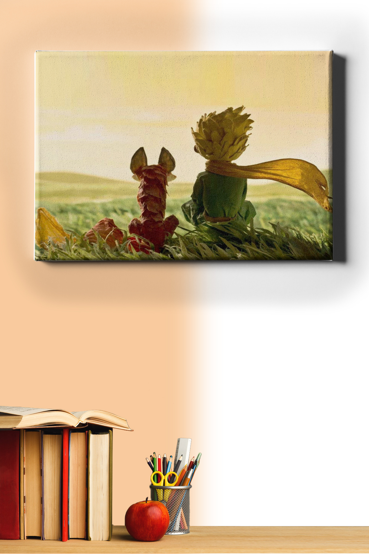 Küçük Prens Ve Tilki Sayılarla Boyama Seti Tuval Seti Fırça Boya Dahil (kasnaklı) Hobi