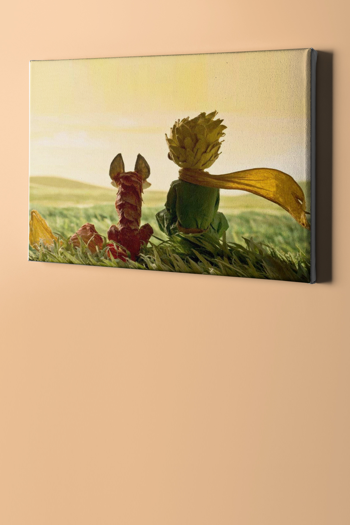 Küçük Prens Ve Tilki Sayılarla Boyama Seti Tuval Seti Fırça Boya Dahil (kasnaklı) Hobi - Görsel 2