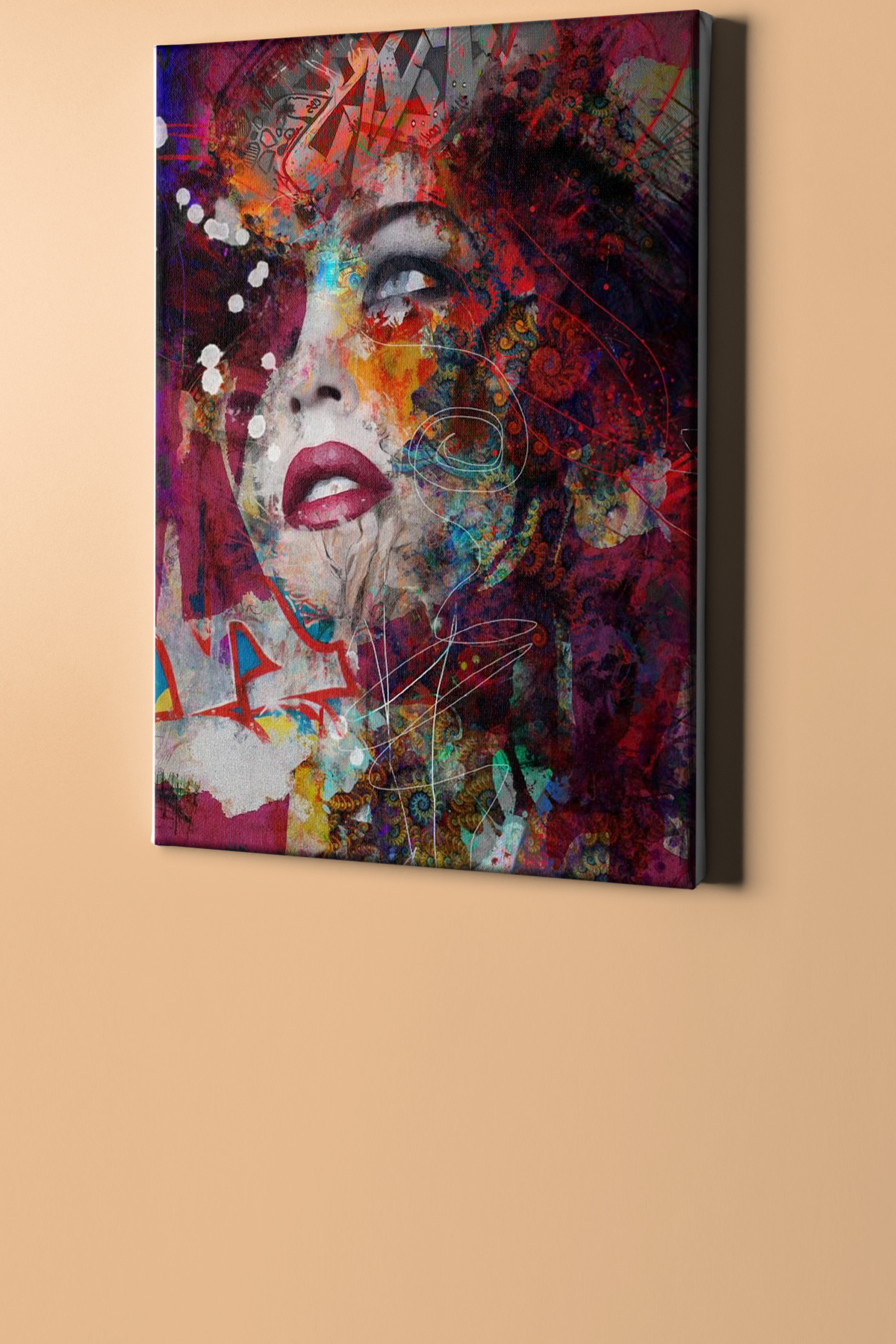 Kadın Ve Renkler Sayılarla Boyama Seti Tuval Seti Fırça Boya Dahil (kasnaklı) Hobi - Görsel 2