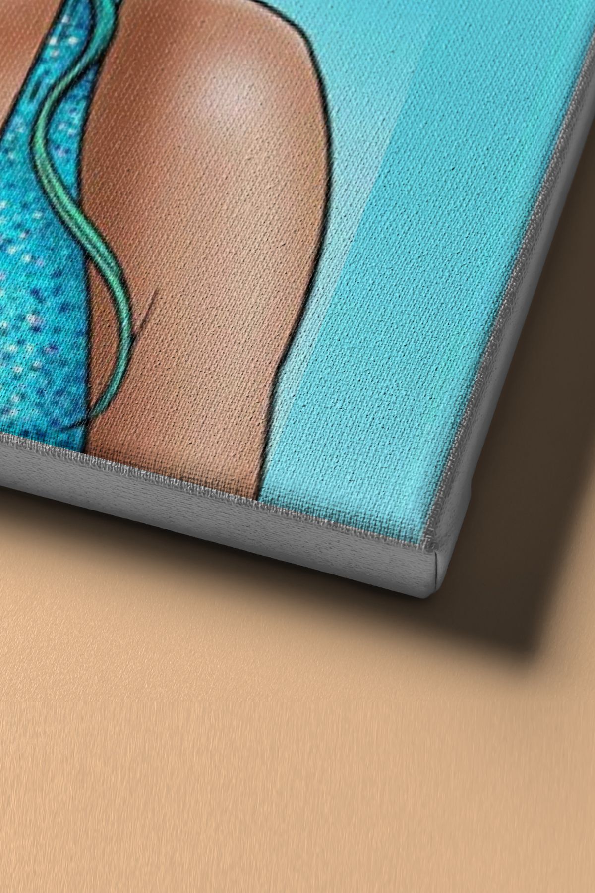 Sayılarla Boyama Seti Kasnaklı Mavi Saçlı Kadın - Görsel 4