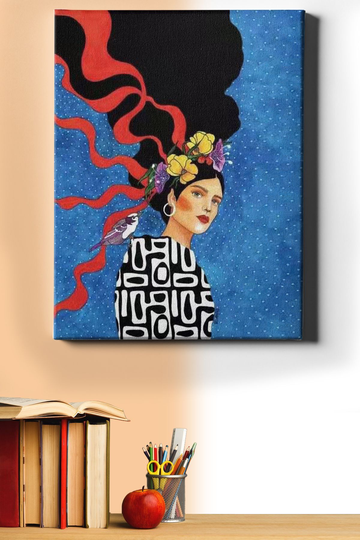 Sayılarla Boyama Seti Kasnaklı Çağdaş Kadın