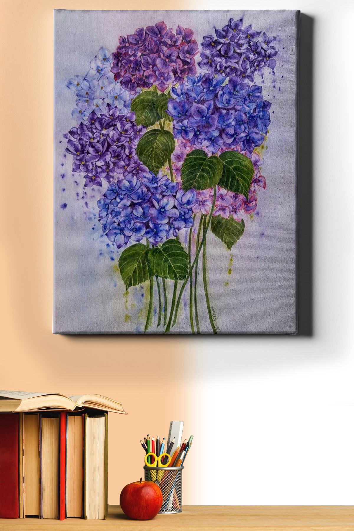 Sayılarla Boyama Seti Çerçevesiz Ortancalar