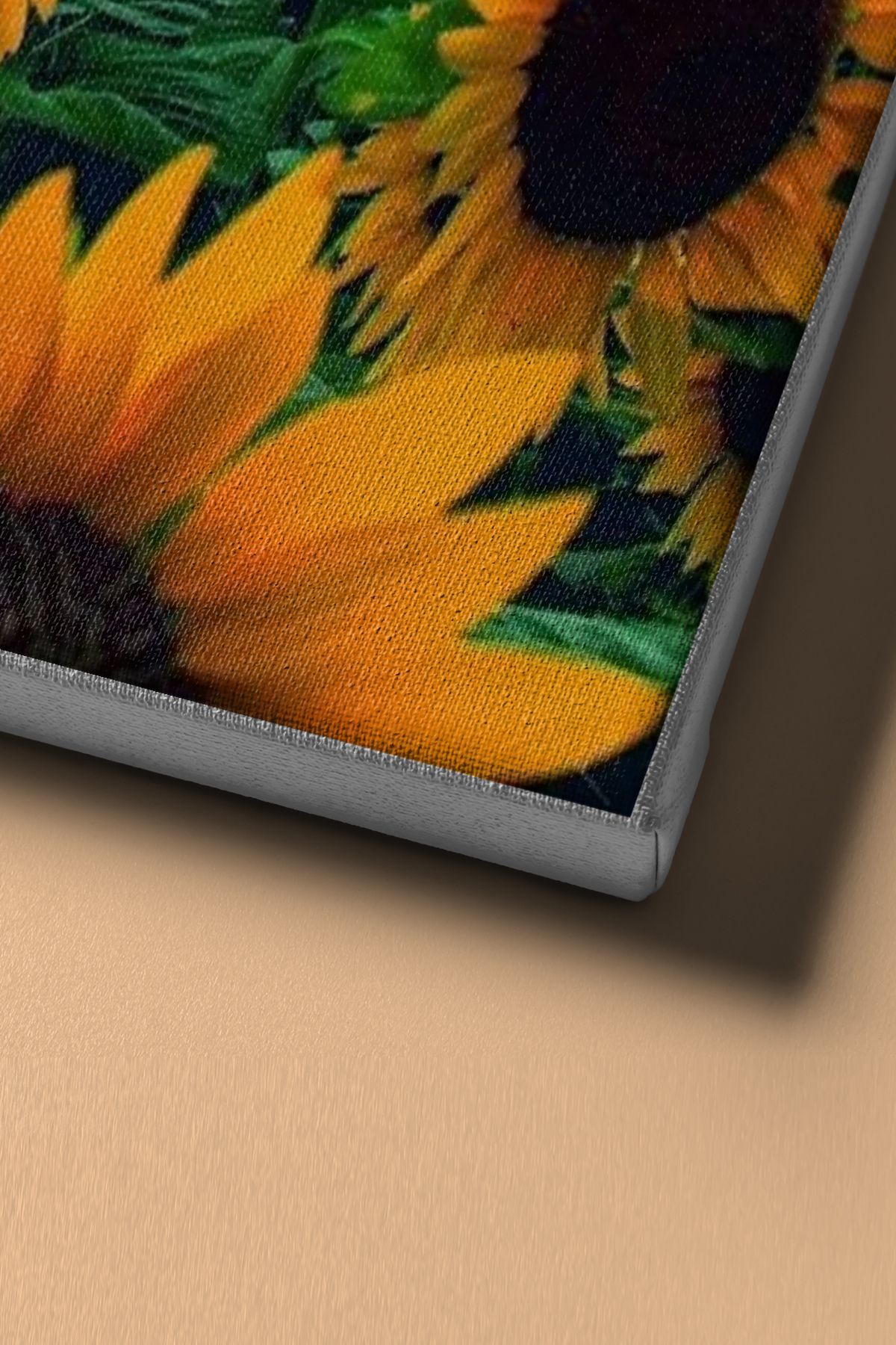 Sayılarla Boyama Seti Çerçevesiz Günebakan Tarlası - Görsel 4