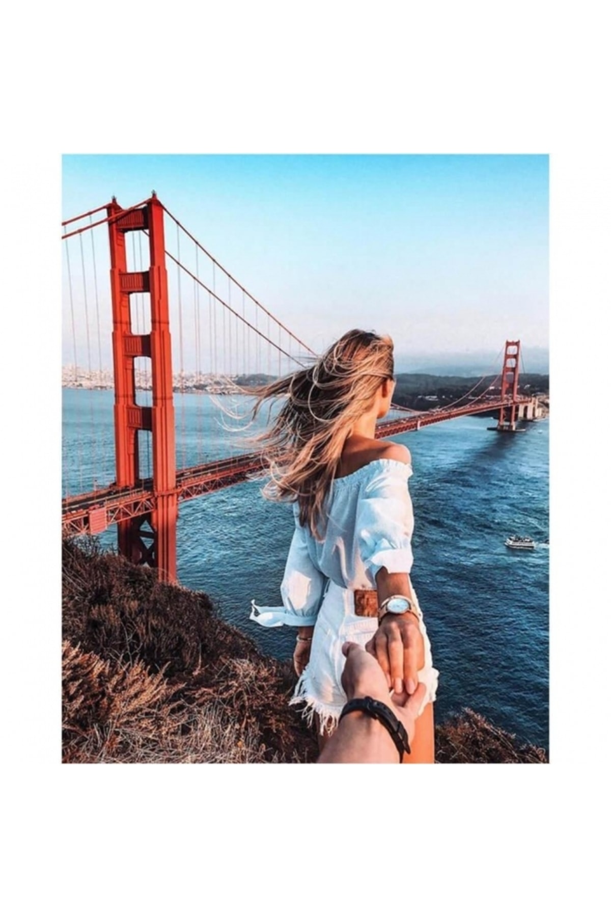 Sayılarla Boyama Seti Kasnaklı Golden Gate'te Aşk