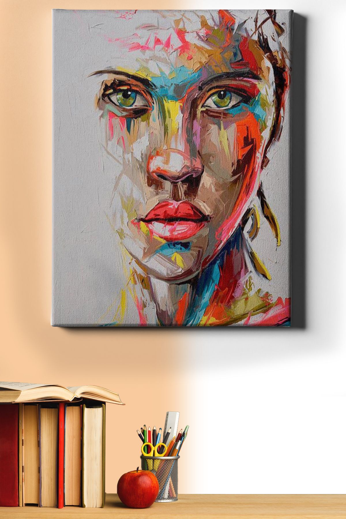 Tutkulu Kadın 2 Sayılarla Boyama Seti Kasnaklı