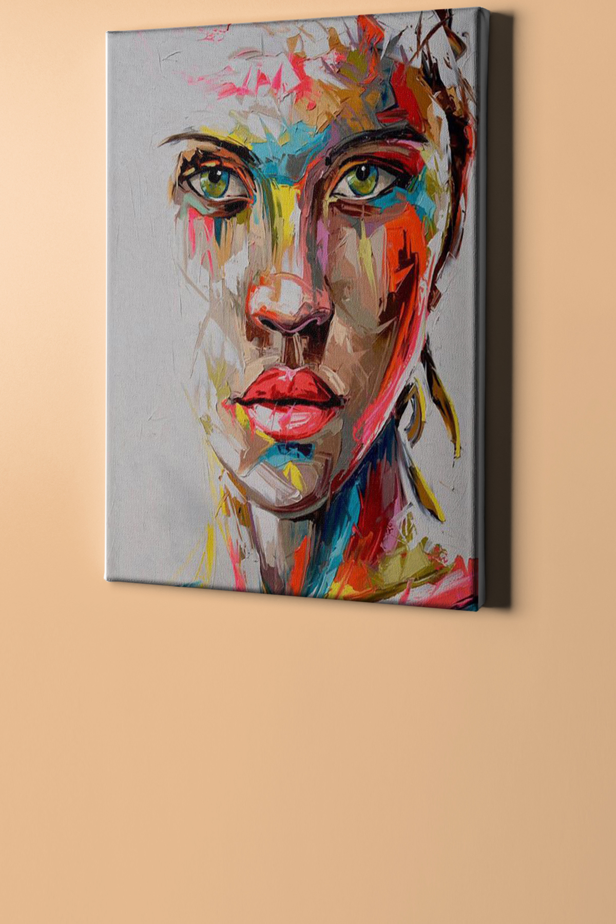 Tutkulu Kadın 2 Sayılarla Boyama Seti Kasnaklı - Görsel 2