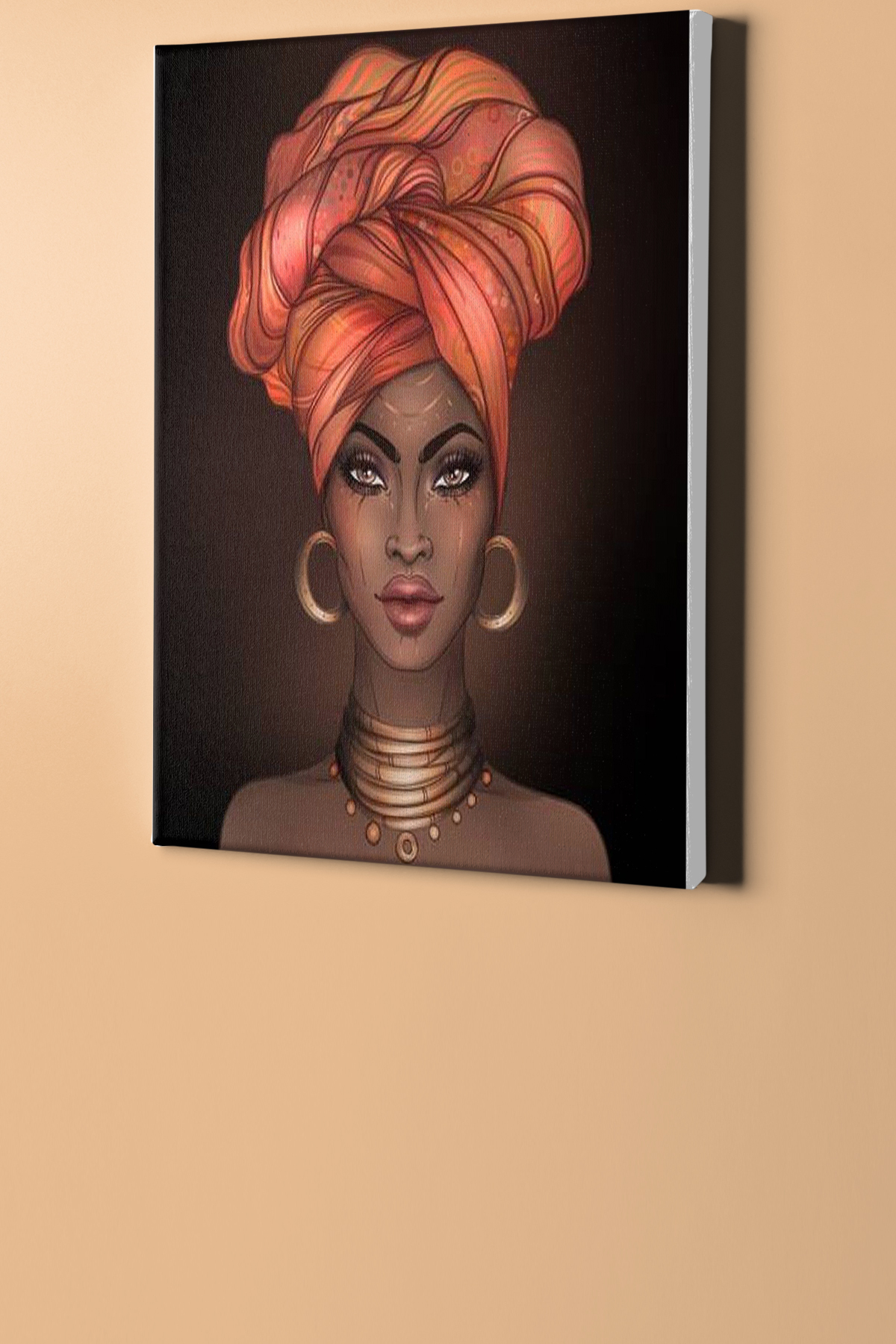 Afrikalı Güzel 11 Sayılarla Boyama Seti Kasnaklı - Görsel 2