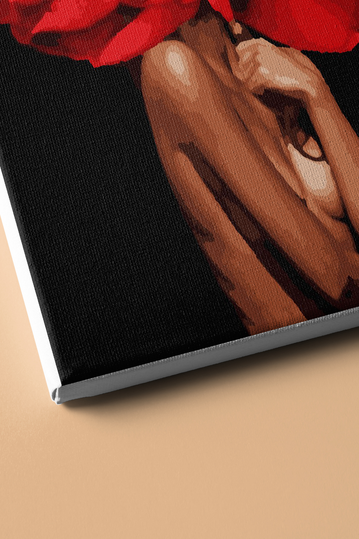 Çiçek Kadın 8 Renkli Sayılarla Boyama Seti Kasnaklı - Görsel 3