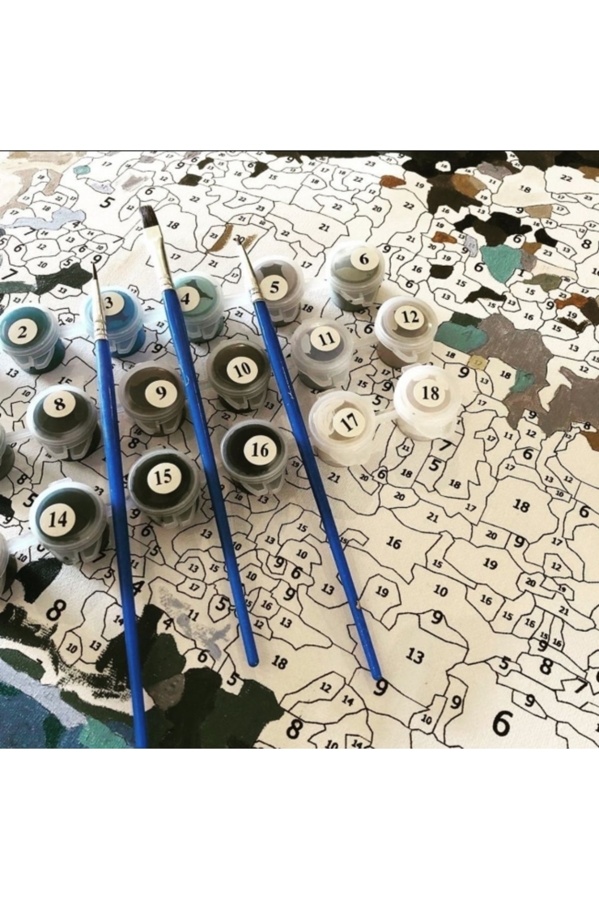 Sayılarla Boyama Seti Kasnaklı Renkli Elbise - Görsel 4