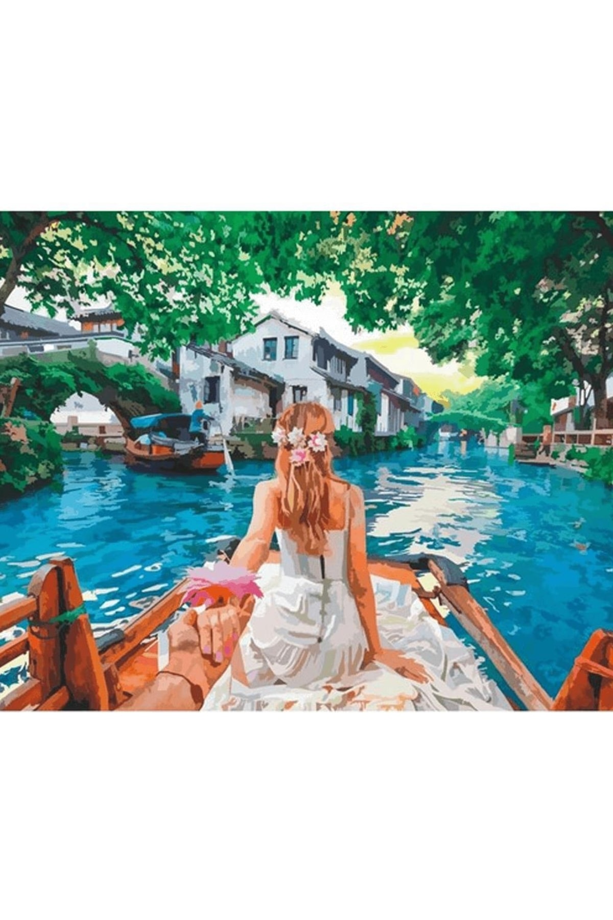 Aşıkların Tekne Gezisi Sayılarla Boyama Seti Kasnaklı