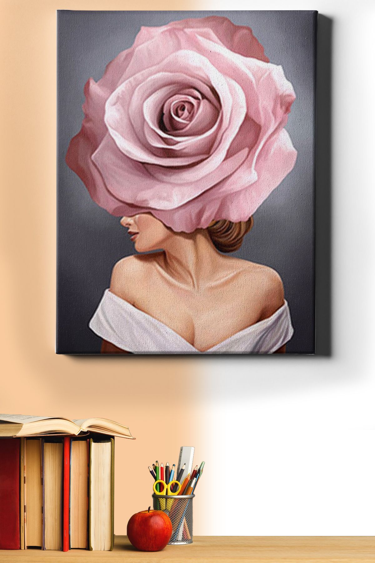 Asil Gül Renkli Sayılarla Boyama Seti Kasnaklı