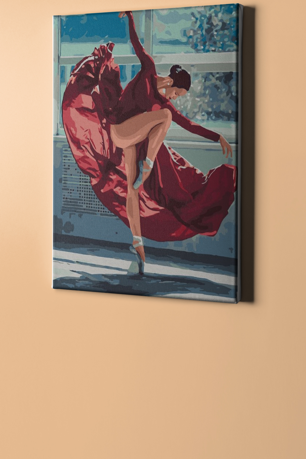 Kırmızı Dans Sayılarla Boyama Seti Kasnaklı - Görsel 2