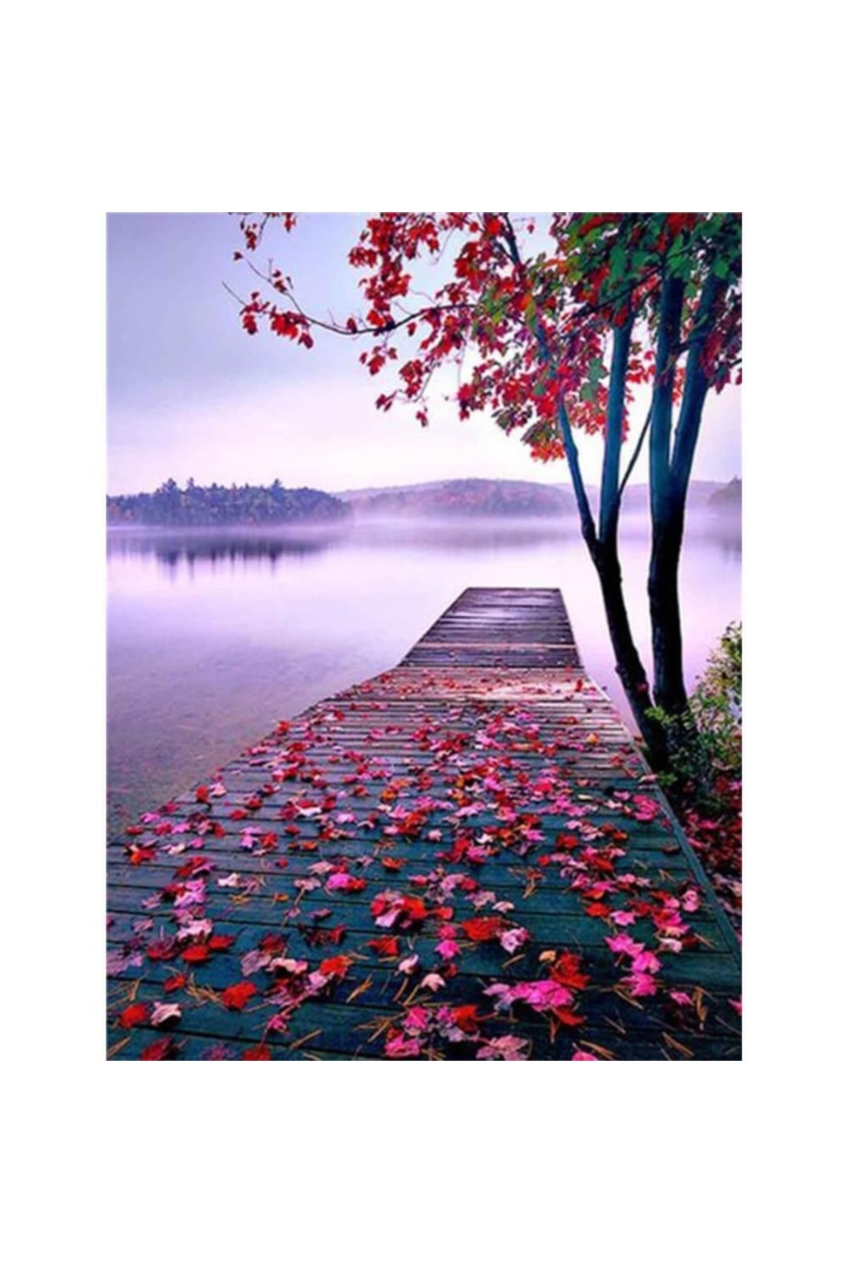 Manzara Iskelesi Sayılarla Boyama Seti Kasnaklı