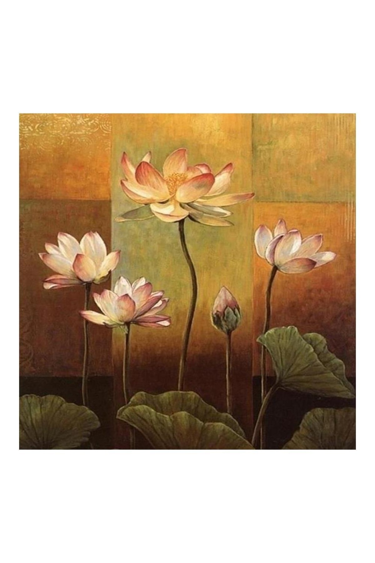 Narin Çiçekler Sayılarla Boyama Seti Kasnaklı